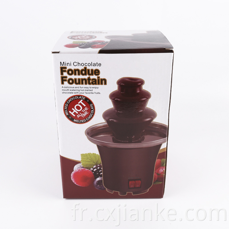 Nouvelle conception mini-fontaine de fondue de fusion au chocolat chaud électrique